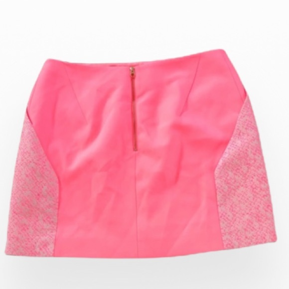 TED BAKER London JULEEN BOUCLE NEON PINK MINI SKIRT US 1 - Picture 3 of 5